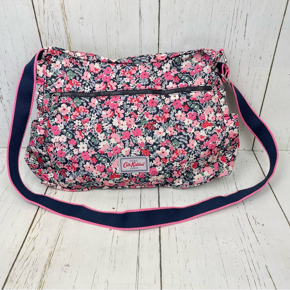 Cath Kidston Pink and Blue Floral Shoulder Bag